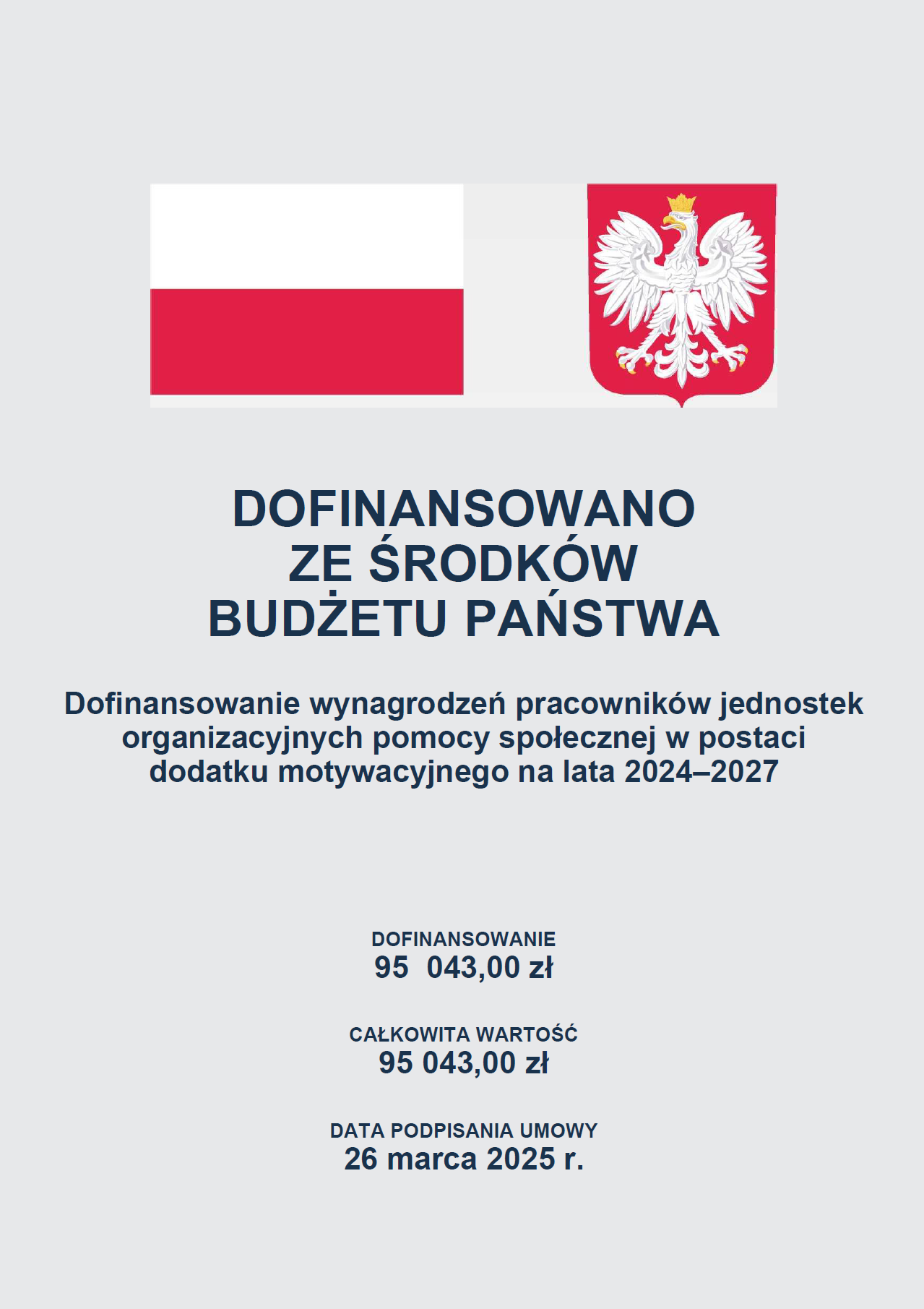 Miniaturka artykułu Dofinansowanie wynagrodzeń pracowników jednostek organizacyjnych pomocy społecznej w postaci dodatku motywacyjnego na lata 2024–2027