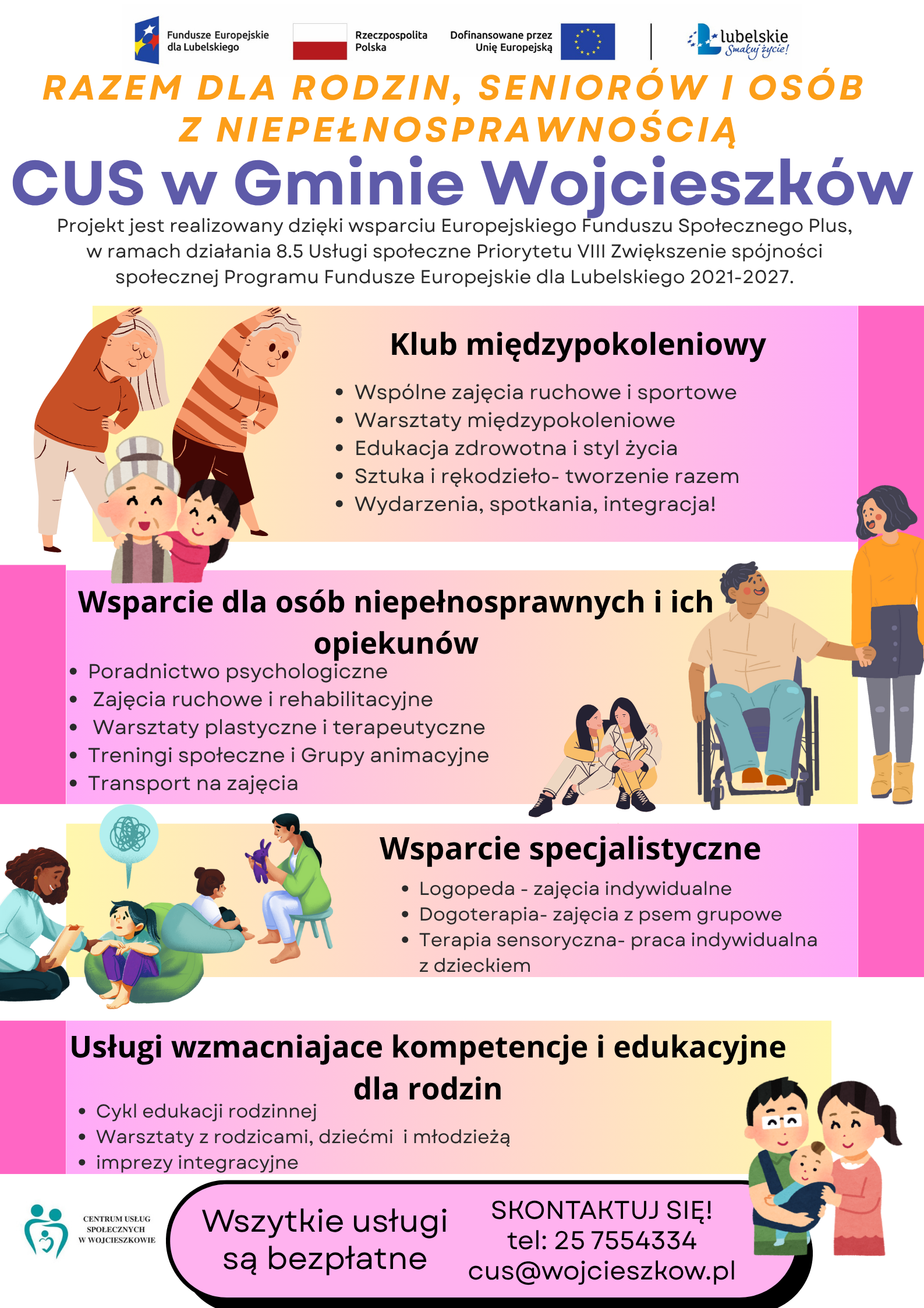 Miniaturka artykułu 🎯 REKRUTACJA DO BEZPŁATNYCH USŁUG SPOŁECZNYCH W GMINIE WOJCIESZKÓW!