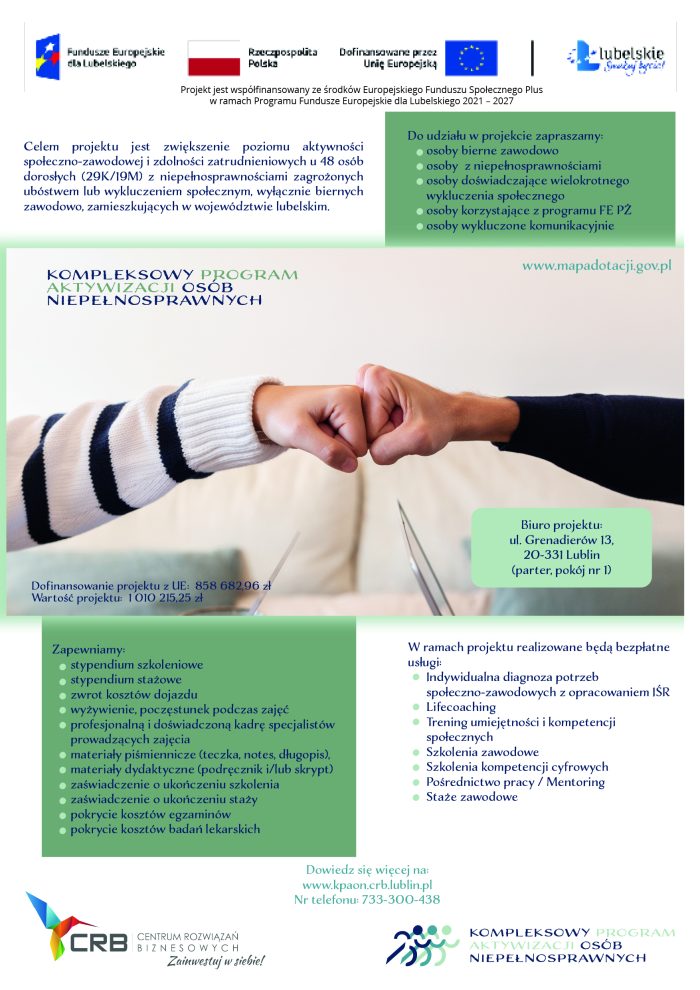 Miniaturka artykułu Kompleksowy program aktywizacji osób niepełnosprawnych